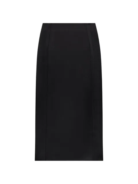 Another Tomorrow topstitched Architectural skirt Black A325SK032ACBLK