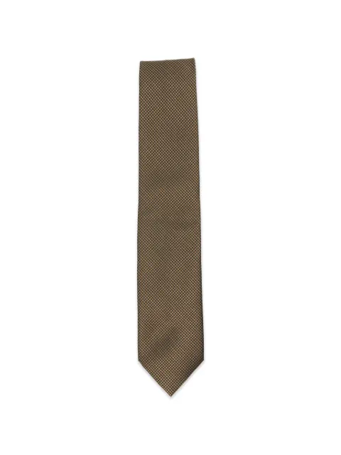 TOM FORD houndstooth-pattern tie Brown STE001S0356