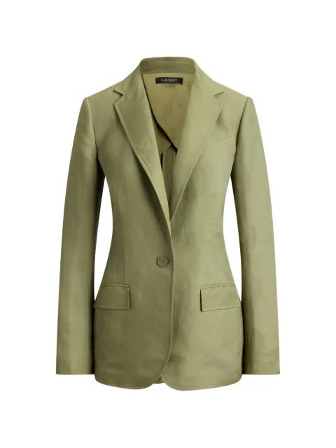 Lauren Ralph Lauren single-button twill blazer Green 200P13643