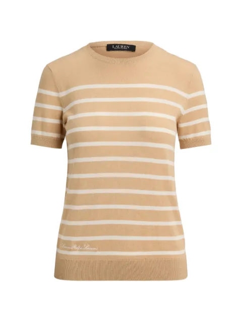 Lauren Ralph Lauren striped short-sleeve sweater Neutrals 200P13973