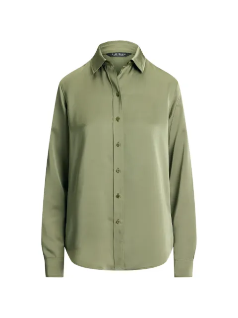Lauren Ralph Lauren satin regular fit shirt Green 200P13808