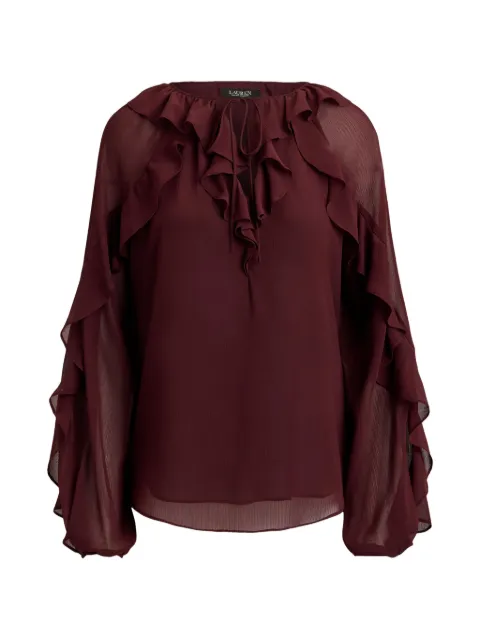 Lauren Ralph Lauren ruffled long-sleeve blouse Red 200B27650
