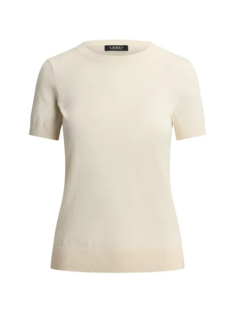 Lauren Ralph Lauren embroidered short-sleeve sweater Neutrals 200P14055
