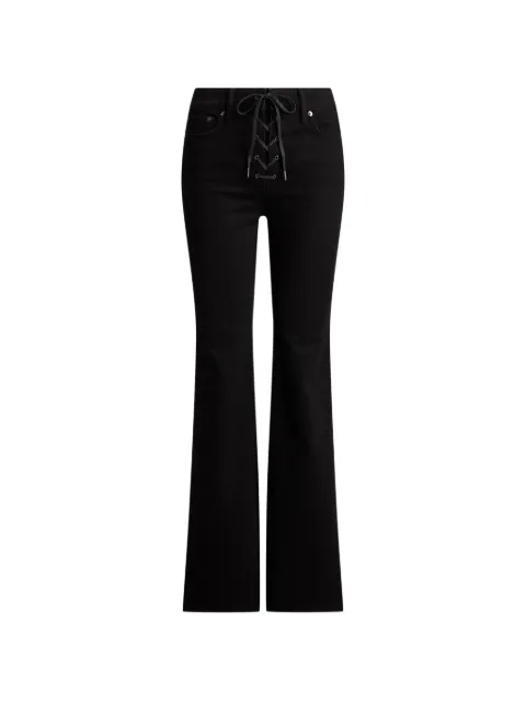 Lauren Ralph Lauren lace-up flared jeans Black 200P14148