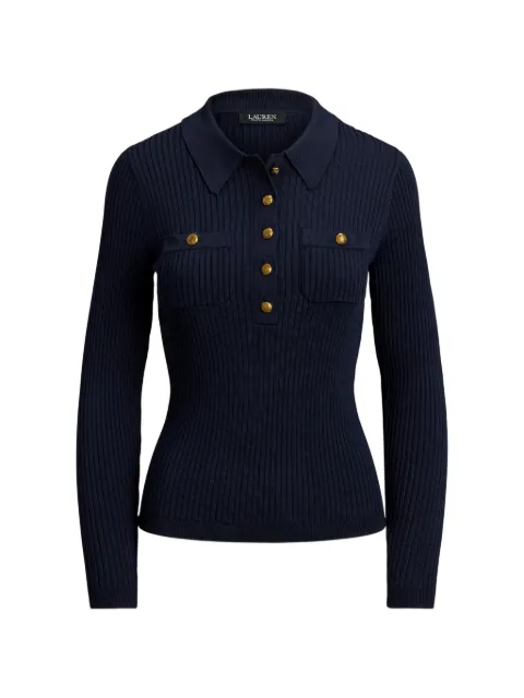 Lauren Ralph Lauren rib-knit long-sleeve sweater Blue 200P03459