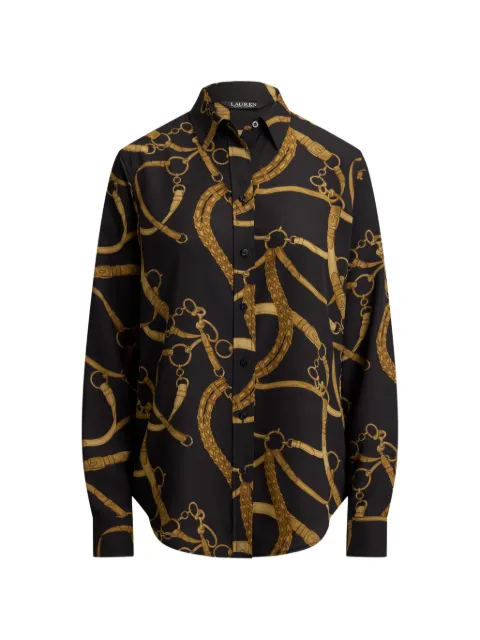 Lauren Ralph Lauren belting-print shirt Black 200P14013