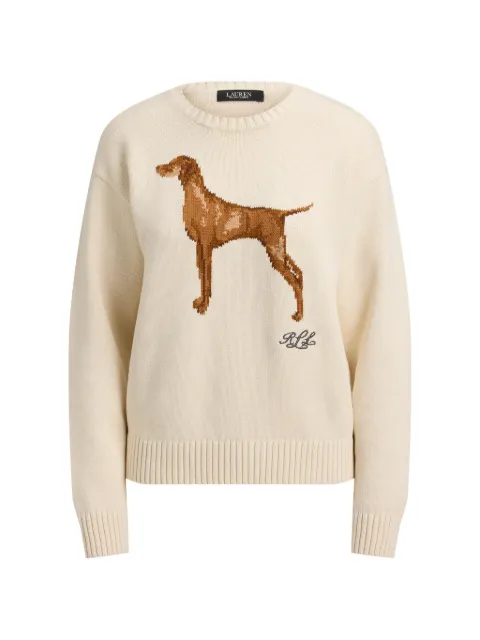 Lauren Ralph Lauren intarsia-knit vizsla sweater Neutrals 200P14120