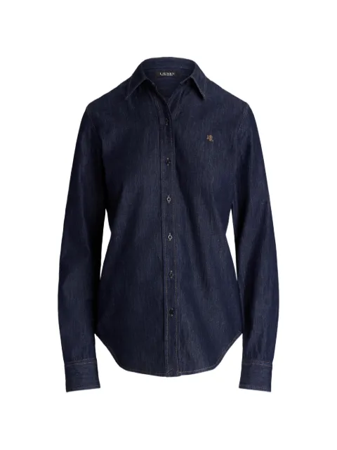 Lauren Ralph Lauren logo-embroidered denim shirt Blue 200B20825