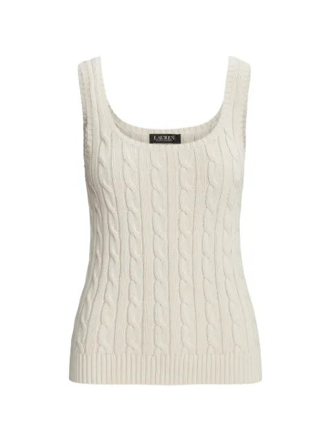 Lauren Ralph Lauren cable-knit sleeveless sweater Neutrals 200P14534