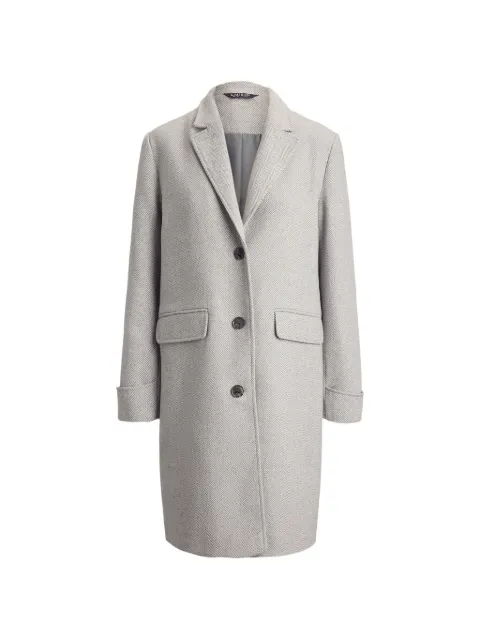 Lauren Ralph Lauren herringbone-pattern notch-lapel coat Grey 297P04139