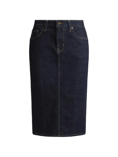 Lauren Ralph Lauren denim pencil midi skirt Blue 200P14644