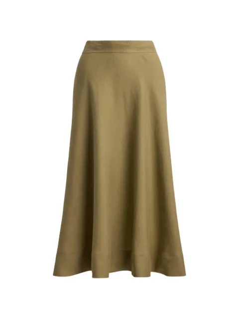Lauren Ralph Lauren linen A-line midi skirt Green 200P14165