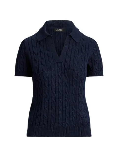 Lauren Ralph Lauren cable-knit T-shirt Blue 200P14041