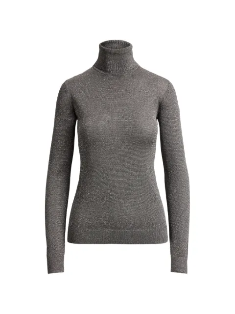 Lauren Ralph Lauren metallic-effect roll-neck sweater Grey 200B33888