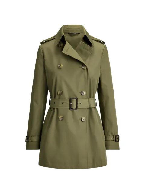 Lauren Ralph Lauren double-breasted belted trench coat Green 297967126