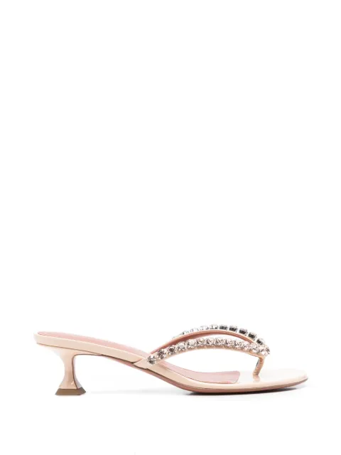Amina Muaddi Gigi Thong crystal-embellished sandals Pink 17S366212GIG