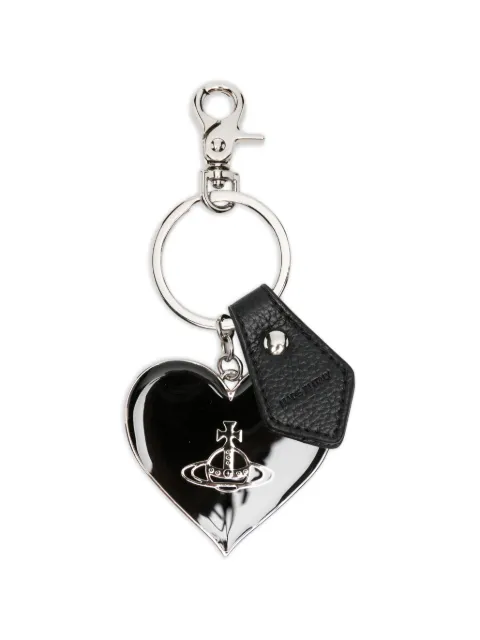 Vivienne Westwood Mirror Heart Orb keyring Silver 82030131WOM0014
