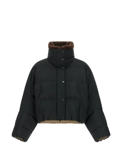 Brunello Cucinelli Monili-detail cropped puffer jacket Black MH5257474C101