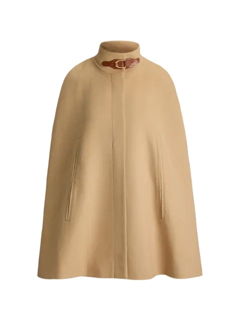 Lauren Ralph Lauren buckle-trim mockneck cape Neutrals 297P04145