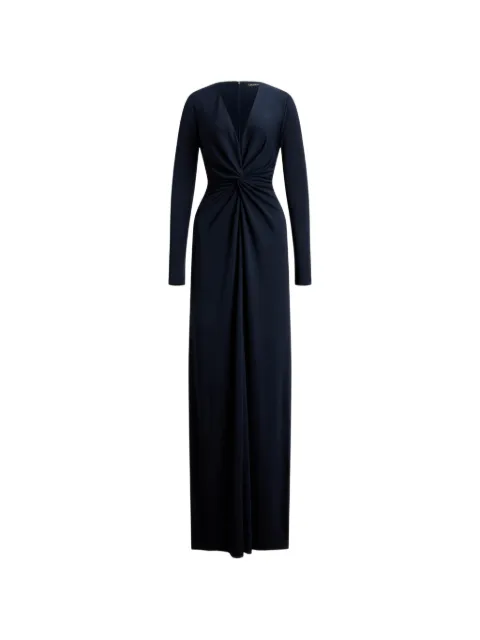 Lauren Ralph Lauren twist-front V-neck maxi dress Blue 253P14777