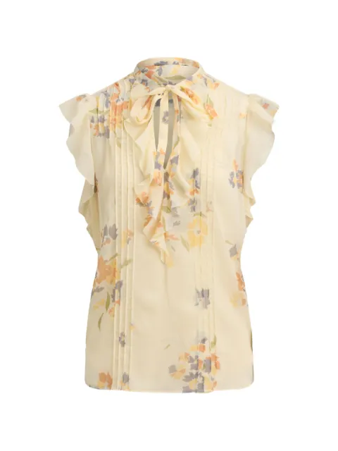Lauren Ralph Lauren floral-print pintucked blouse Neutrals 200P13955