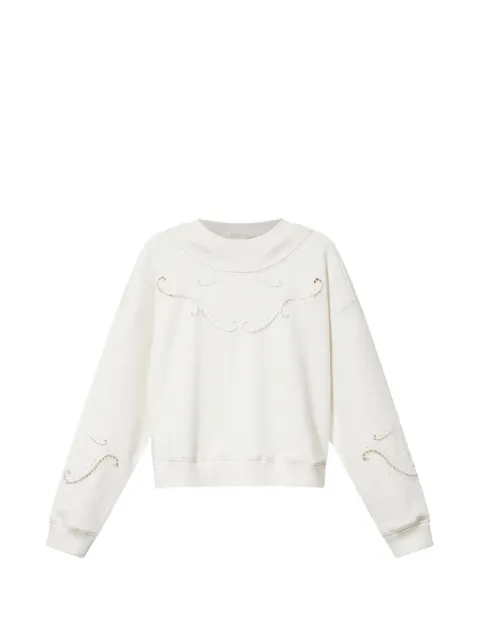 MARANT ÉTOILE Vella embroidered sweater Neutrals SW0196FAD3M05E