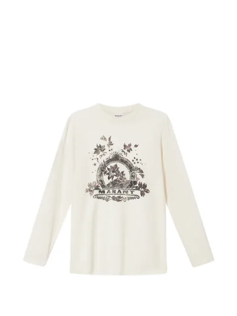 MARANT ÉTOILE Martine long-sleeve T-shirt White TS0245FAD3N01E