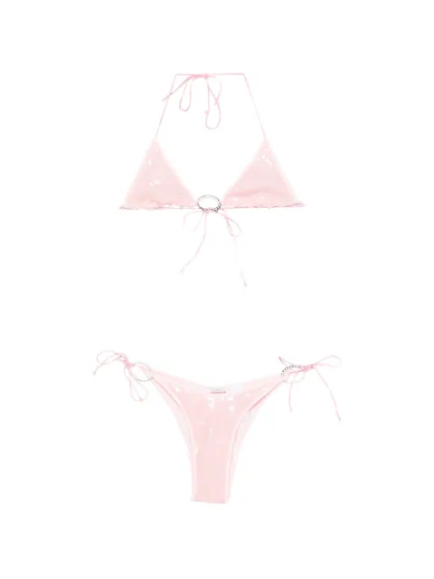 Oséree sequin-embellished ring-detail bikini Pink AOF268SEQUINS