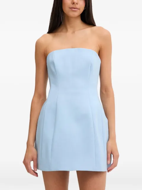 Bardot strapless panelled mini dress Blue 36620887