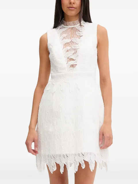 Bardot lace-embroidered sleeveless mini dress White 60281DB