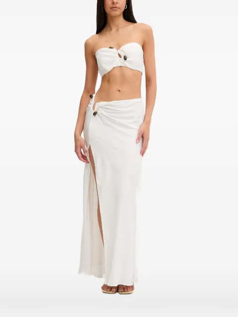 Bardot bead-embellished tie-back top White 60307TB