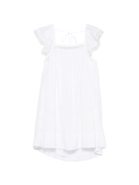 GANNI broderie-anglaise mini dress White A1030520