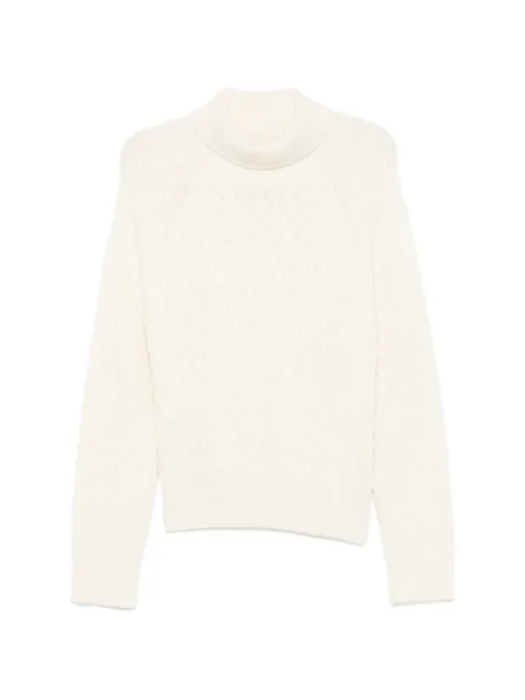 SERGIO MORETTI FIRENZE cable-knit turtleneck sweater Neutrals 659725214
