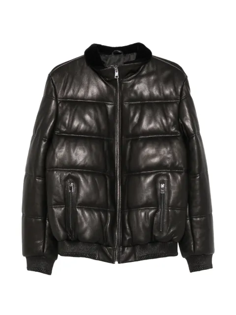 SERGIO MORETTI FIRENZE quilted leather jacket Black 604725202