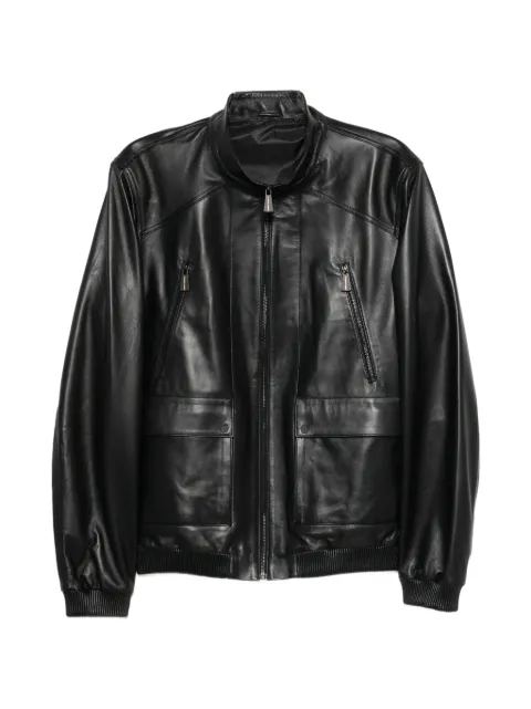 SERGIO MORETTI FIRENZE zip-up leather jacket Black 662926202
