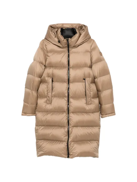 SERGIO MORETTI FIRENZE zip-up hooded puffer coat Neutrals 658025201