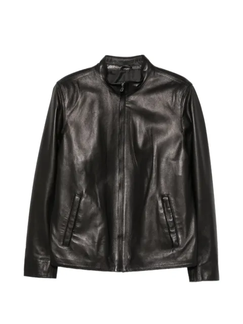 SERGIO MORETTI FIRENZE zip-up leather jacket Black 604725200