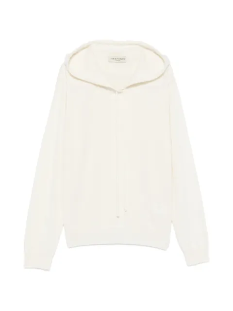 SERGIO MORETTI FIRENZE ribbed-trim hoodie White 659725204WHT