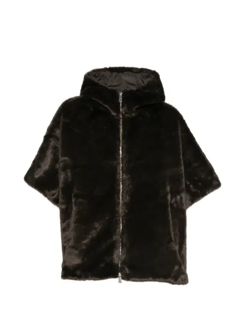SERGIO MORETTI FIRENZE hooded faux-fur jacket Brown 658025208BR