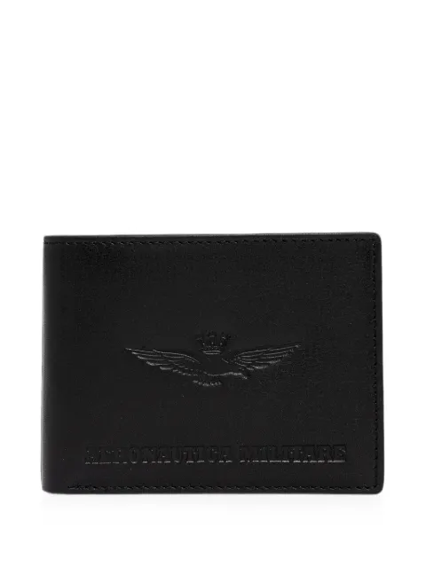 Aeronautica Militare logo-embossed bifold wallet Black AM241