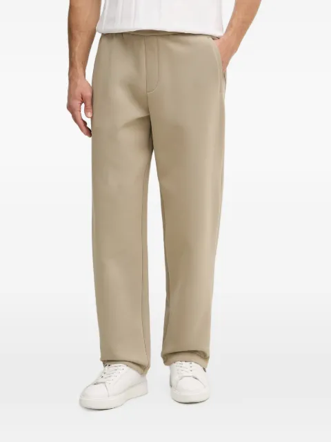 Armani Exchange logo-plaque straight-leg trousers Neutrals XM001890AF10818