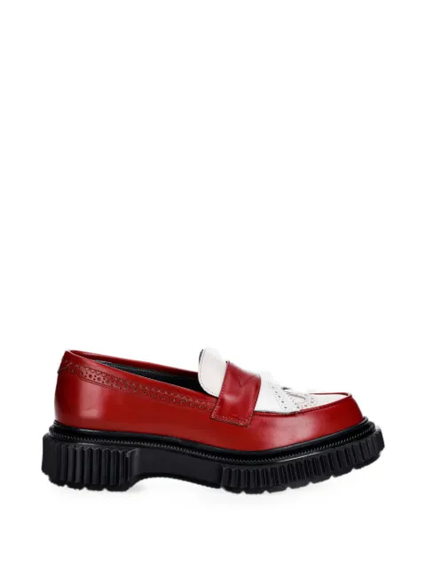 Adieu Paris brogue-detail leather loafers Red TYPE203SS26