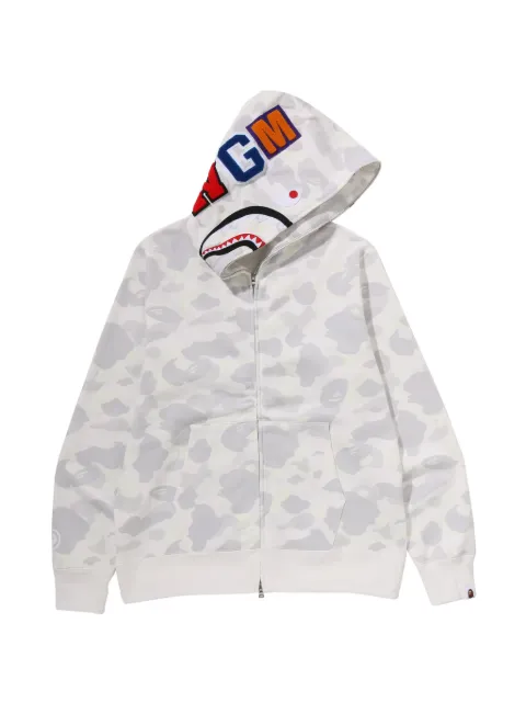 A BATHING APE® Shark camouflage hoodie White 001ZPM301302M
