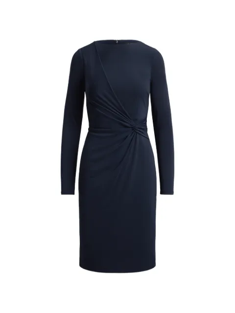 Lauren Ralph Lauren twist-front jersey boat-neck midi dress Blue 200P14033