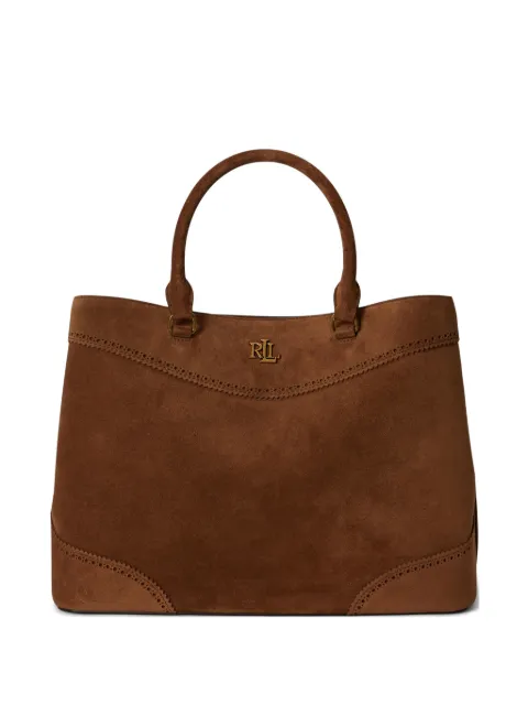 Lauren Ralph Lauren large Marcy suede tote bag Brown 431P15645