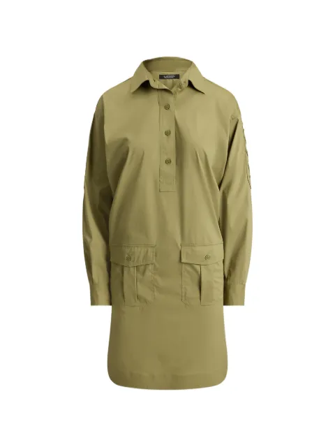 Lauren Ralph Lauren lace-up utility shirt mini dress Green 200B24607