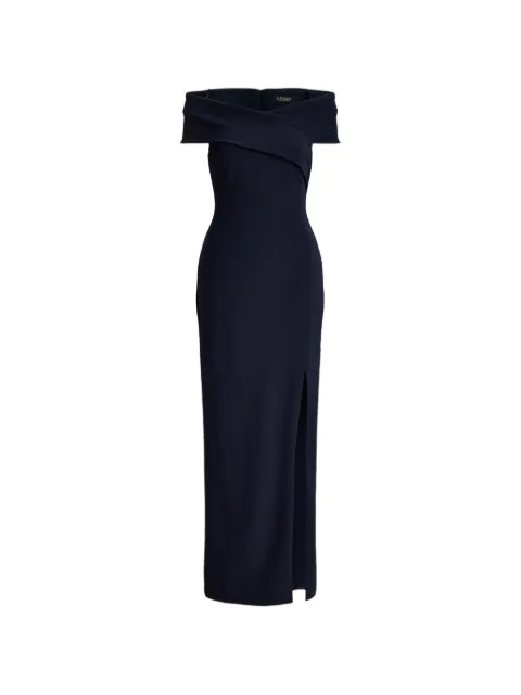 Lauren Ralph Lauren off-the-shoulder faille maxi gown Blue 253P13931