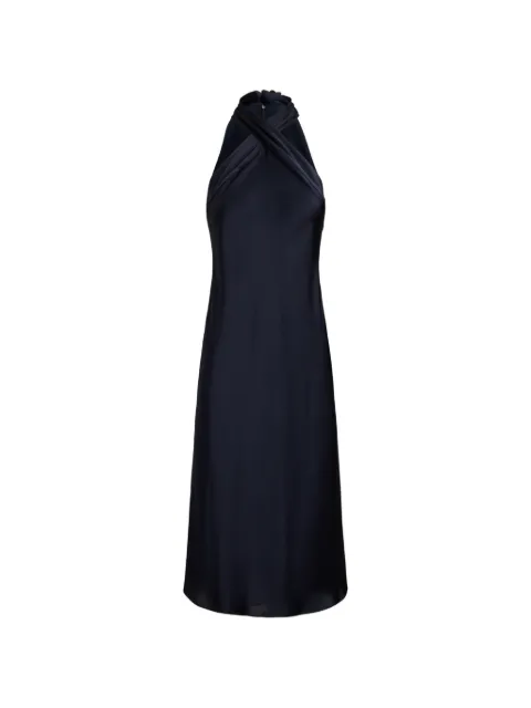 Lauren Ralph Lauren halterneck tie-back midi dress Blue 253B29253