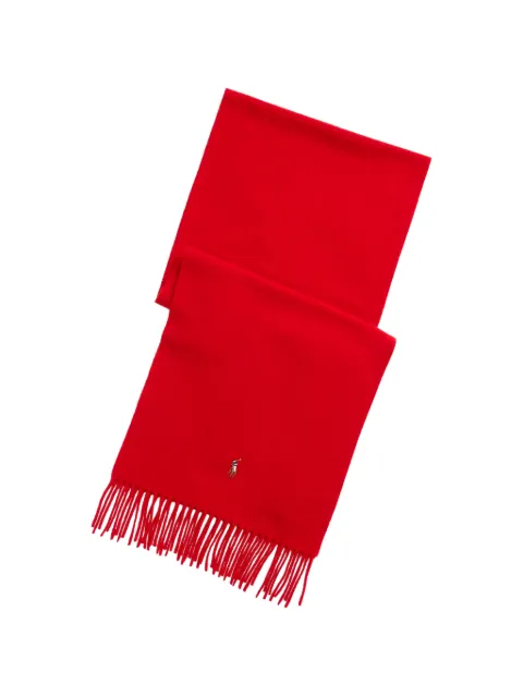 Polo Ralph Lauren Pony fringed scarf Red 449904747