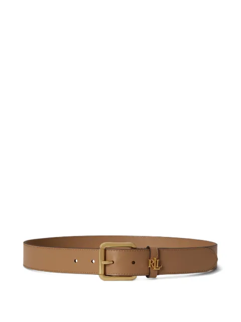 Lauren Ralph Lauren logo-plaque leather belt Neutrals 412968765